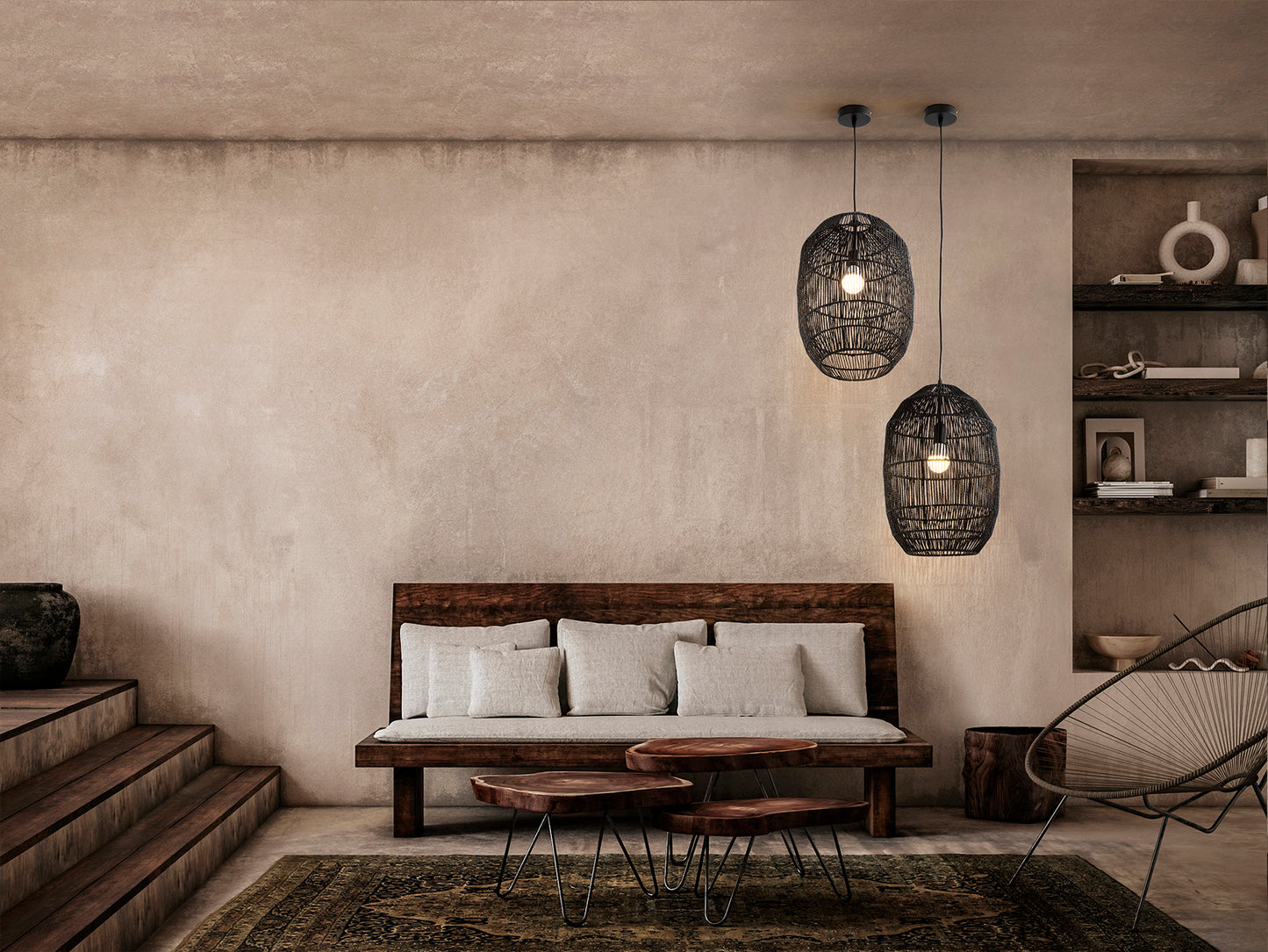 Lámpara de Techo Negra Tizne - Schuller - Diseño Elegante | luzguru.com