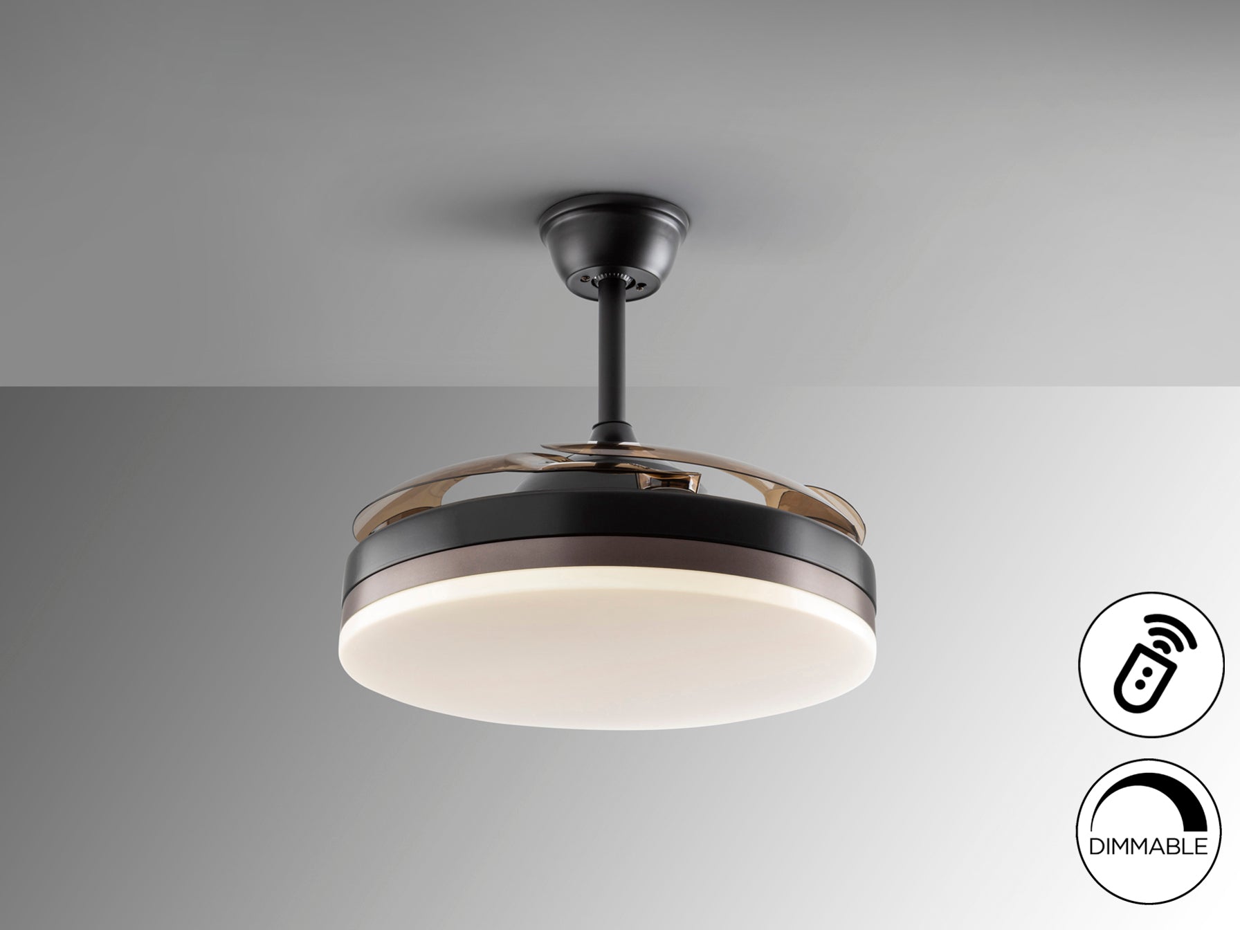 Ventilador de techo Schuller Vento 168328D - Negro - luzguru.com