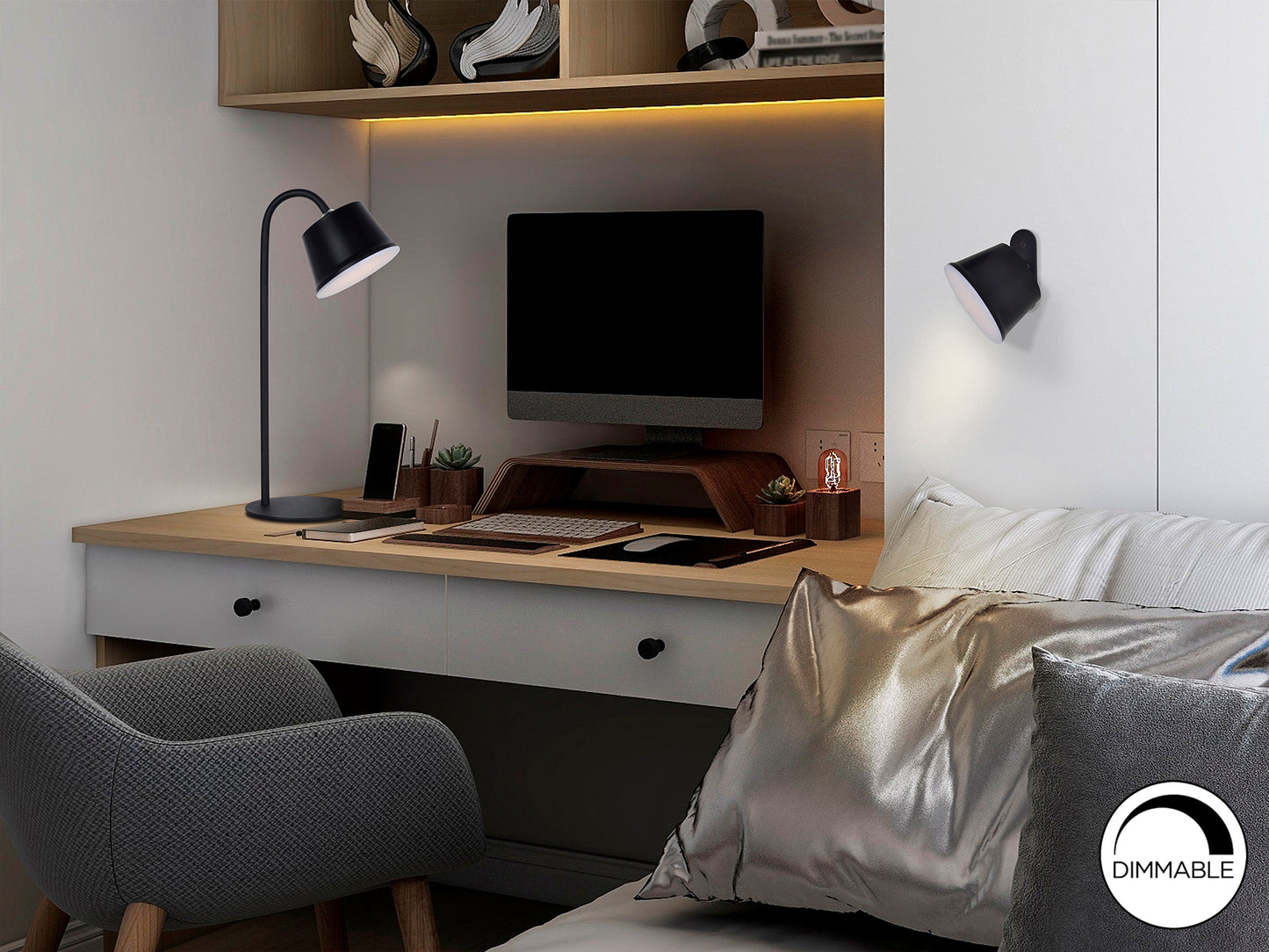 Sobremesa LED Negra Schuller Cuco - Iluminación Exterior | luzguru.com