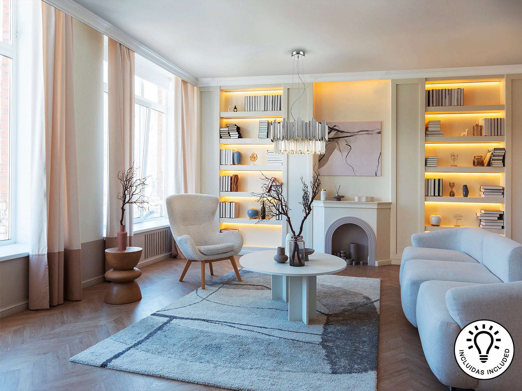 Lámpara de Techo Cromada Tiara - Schuller - Iluminación de Lujo | luzguru.com