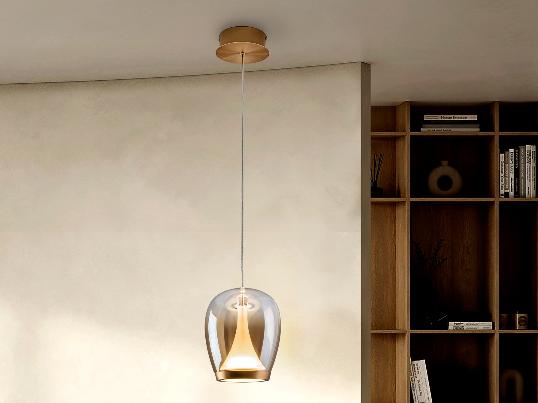 SCHULLER 724425 - Lámpara Suspiro Dorado Ámbar - Colección Suspiro - LUZGURÚ