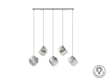 Lámpara de techo Schuller Priscila 5 luces cromadas - Ref. 720588 - luzguru.com