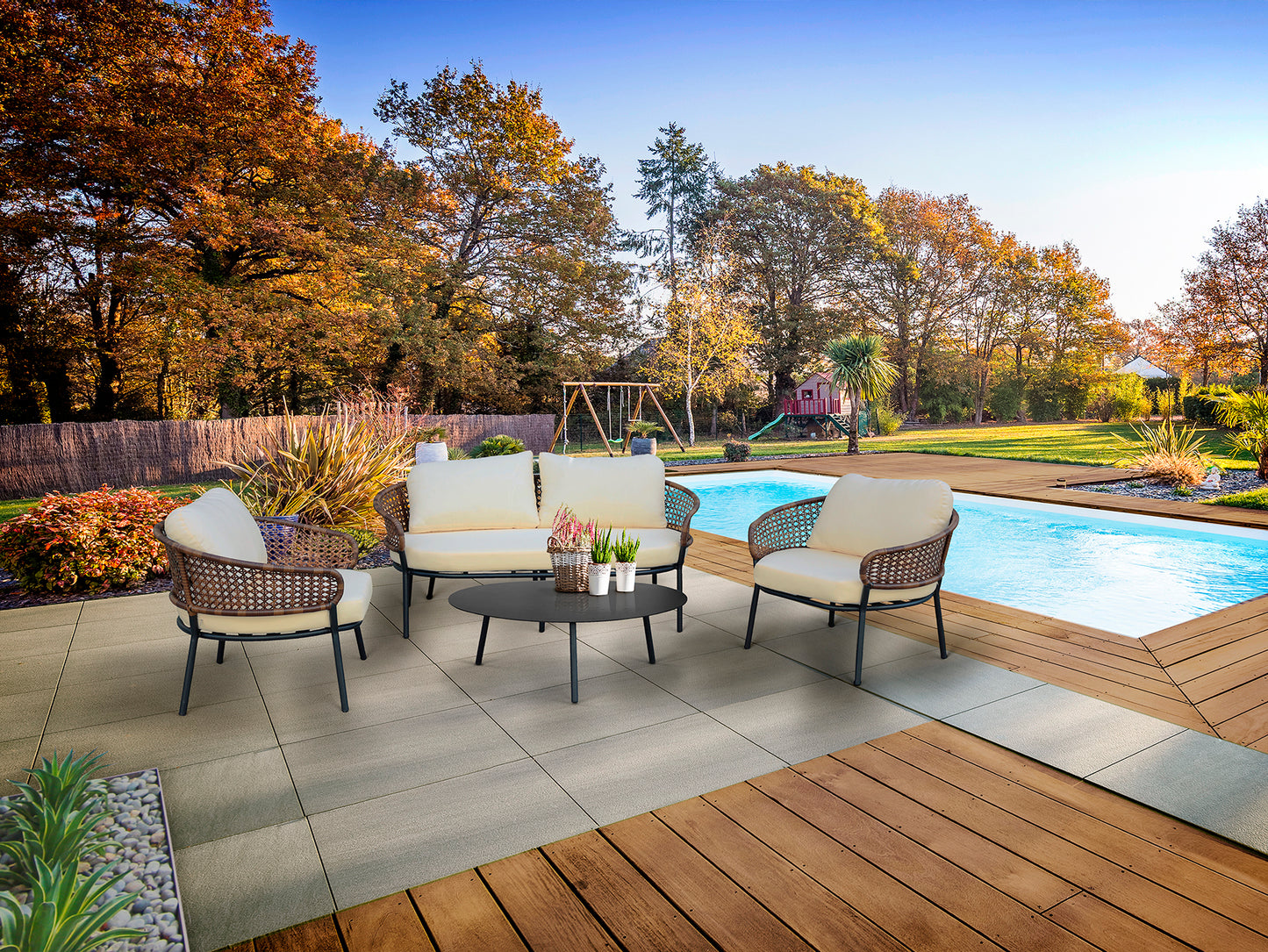 Conjunto de salón exterior Barlac de Schuller - Ref. 835725 - luzguru.com