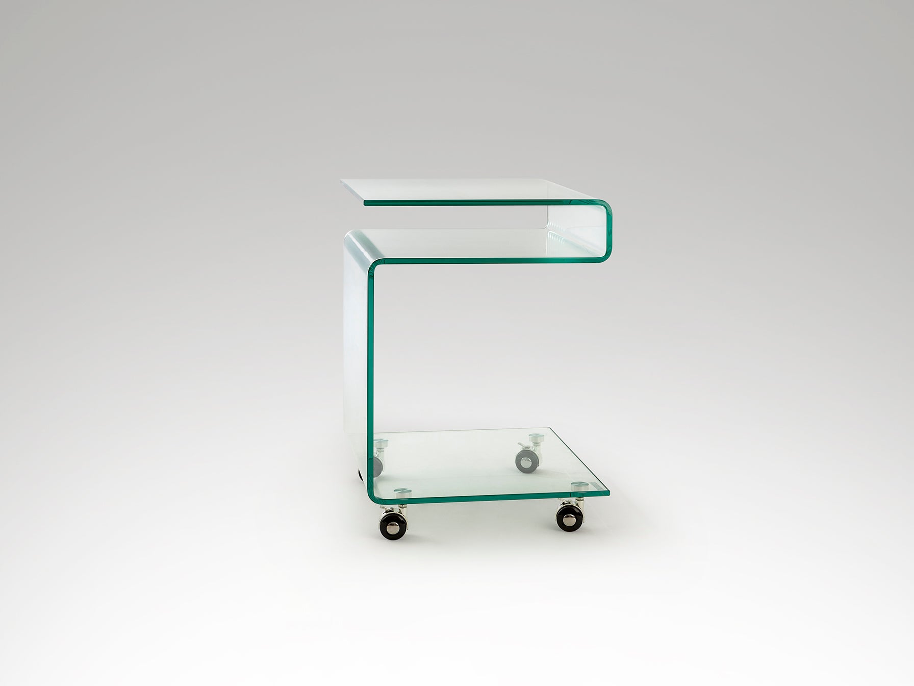 Mesa Auxiliar Cristal Transparente - Schuller - Calidad Premium | luzguru.com