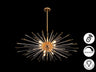 Lámpara Schuller Evasión 381635D Oro - 9 luces de cristal - luzguru.com