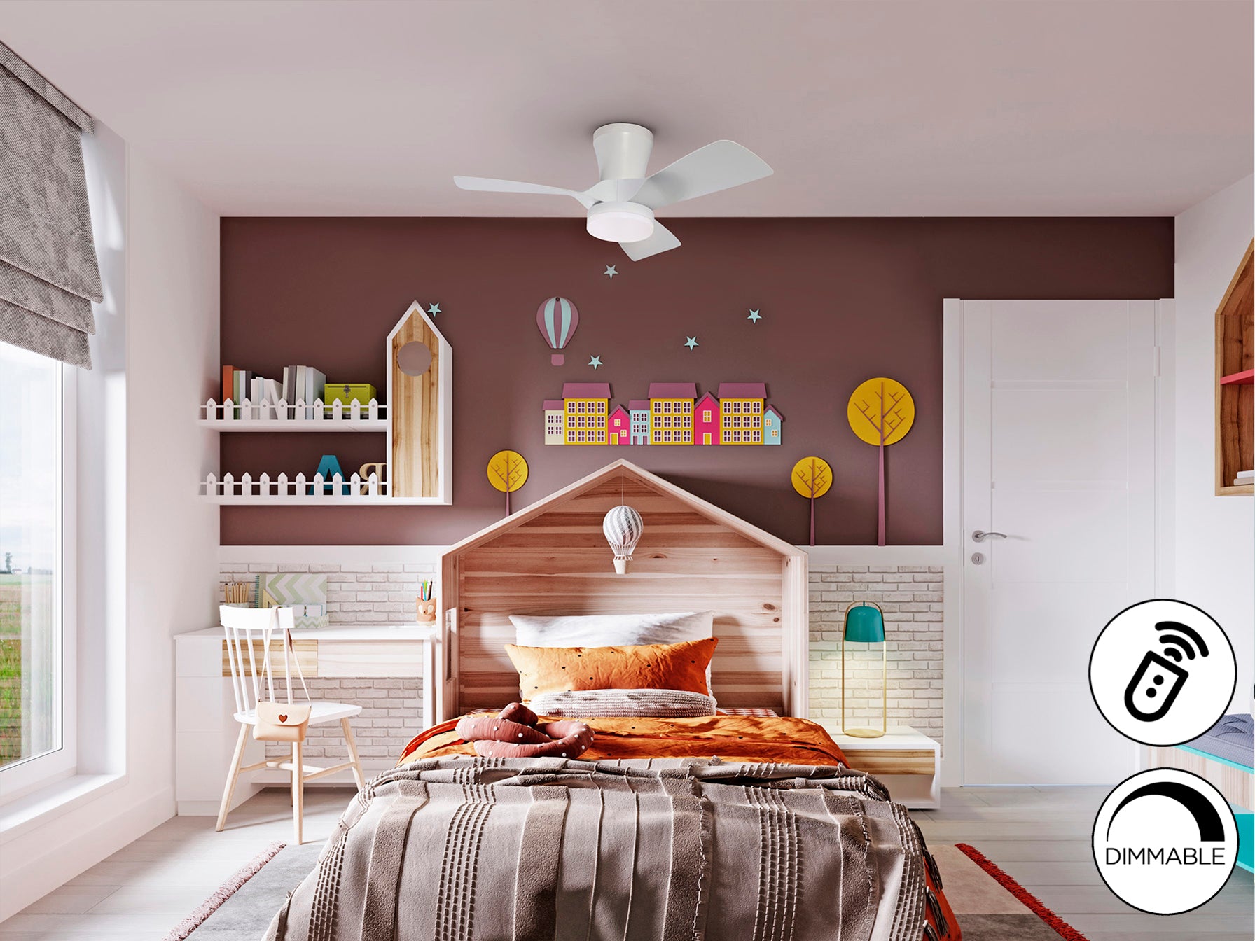 Ventilador Techo con Luz LED - Schuller Polaris - Calidad Premium | luzguru.com