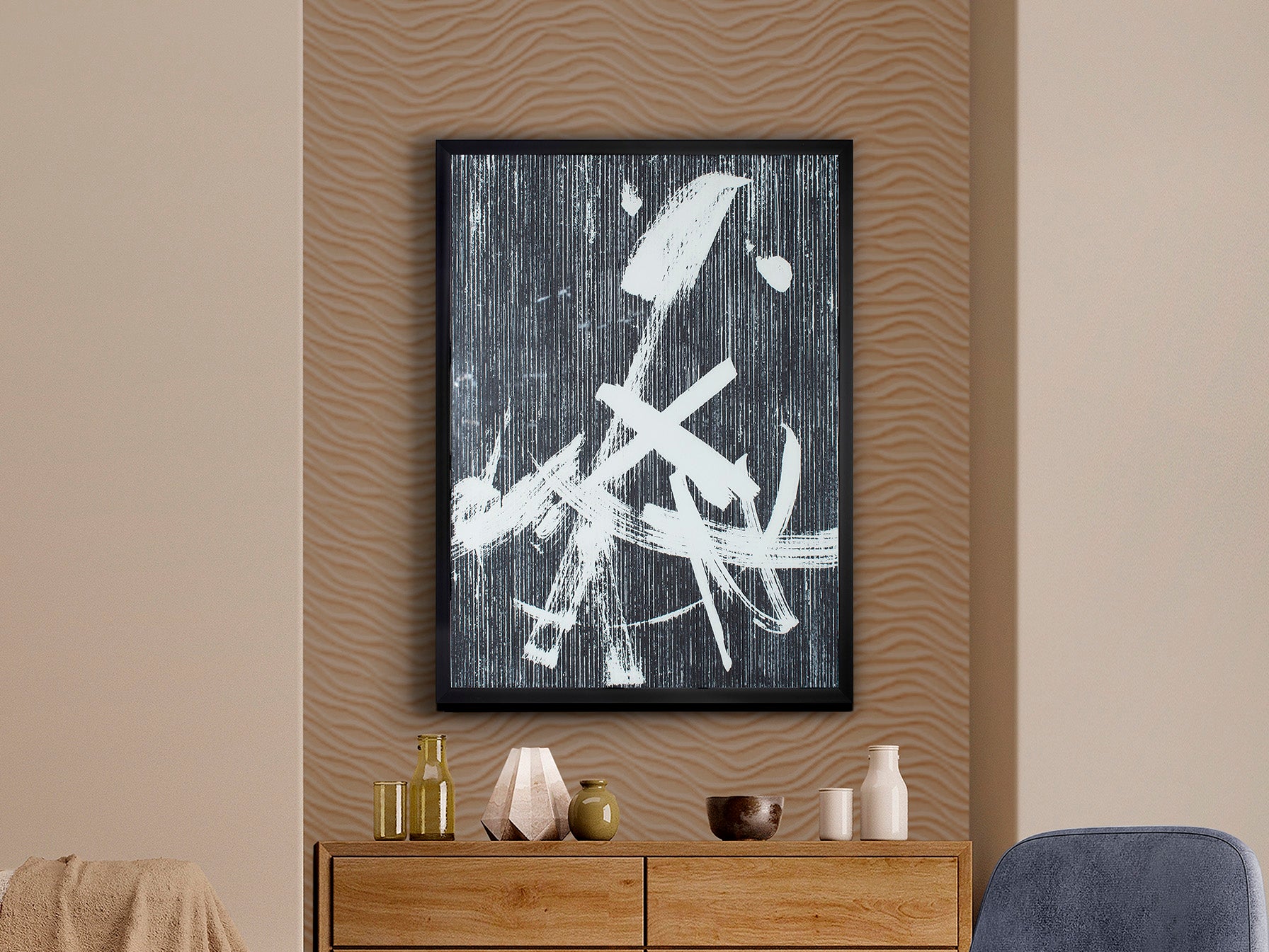 Schuller 501590 - Cuadro decorativo Graphos Negro 75x100cm - luzguru.com