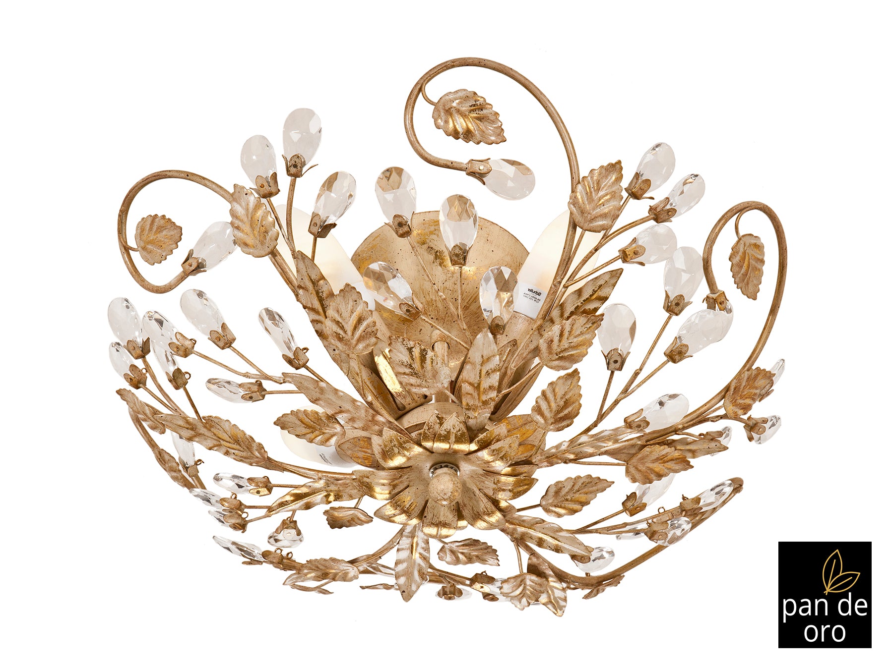 Plafón Schuller Verdi - Iluminación Elegante Marfil y Oro | luzguru.com