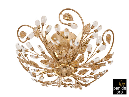 Plafón Schuller Verdi - Iluminación Elegante Marfil y Oro | luzguru.com