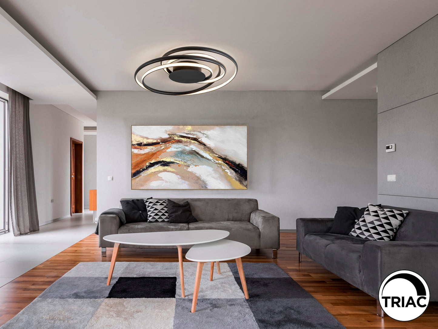 Plafón LED Negro Schuller Danza - Diseño Moderno | luzguru.com