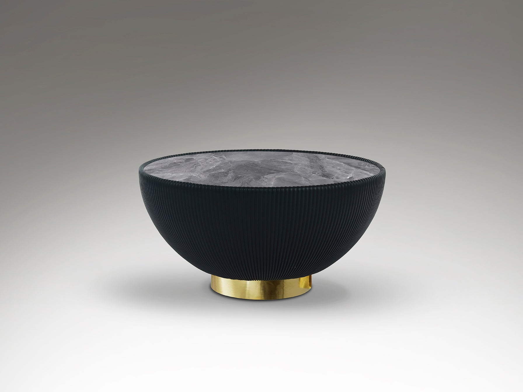 Mesa Centro Negra y Latón Schuller - Diseño Moderno | luzguru.com