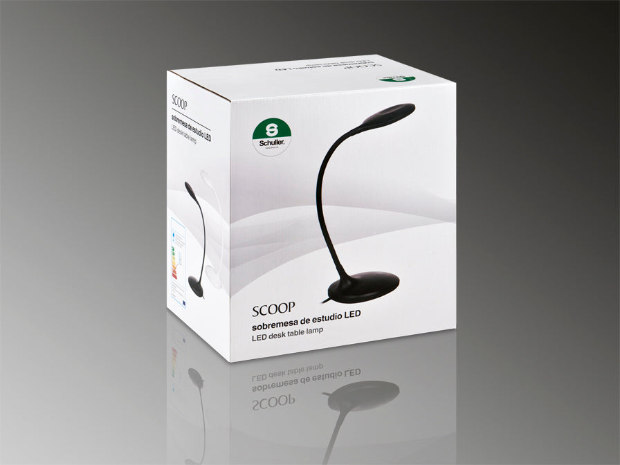 Lámpara Sobremesa LED Negra Schuller Scoop - Iluminación Moderna | luzguru.com