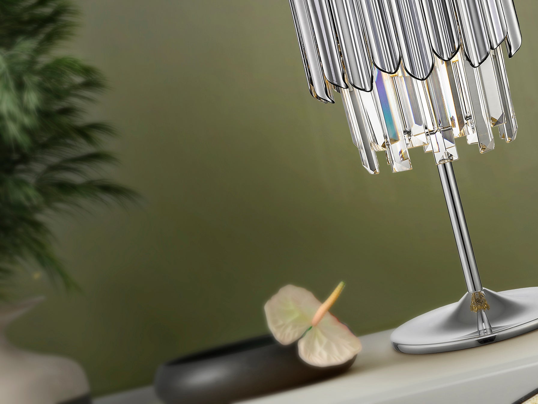 Lámpara Sobremesa Tiara Cromada - Schuller - luzguru.com