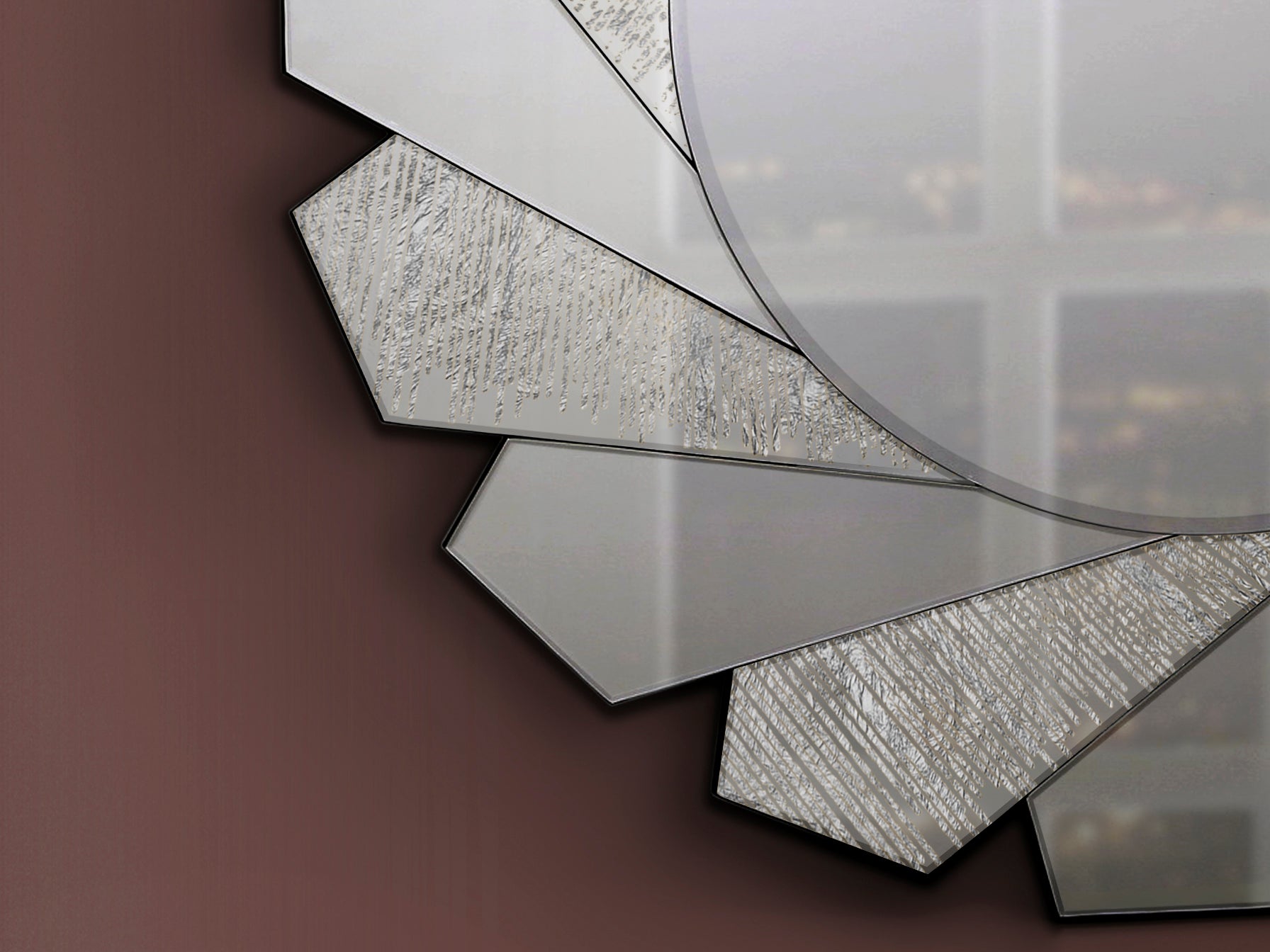 Espejo Moderno Flavia Ø100cm Plata - Schuller | luzguru.com