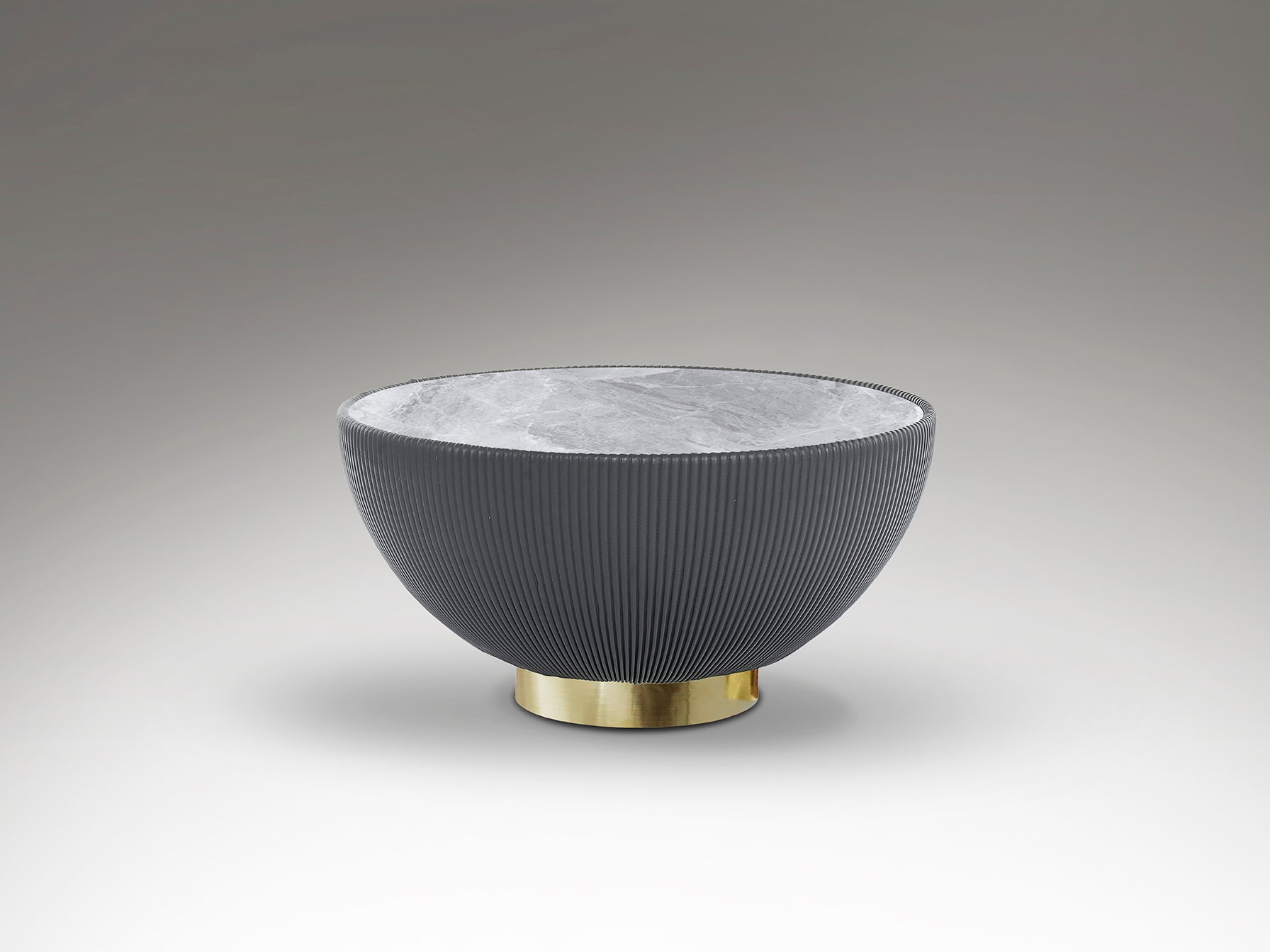 Mesa Centro Moderna Gris y Latón - Schuller Candy | luzguru.com