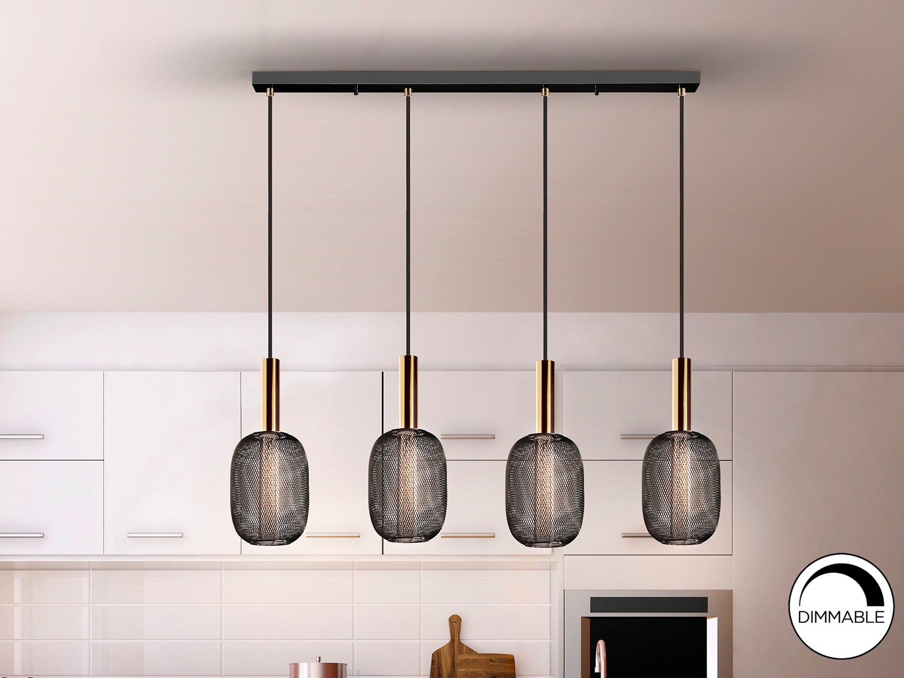 Lámpara de Techo LED Moderna Oro Negro - Schuller Micrón | luzguru.com