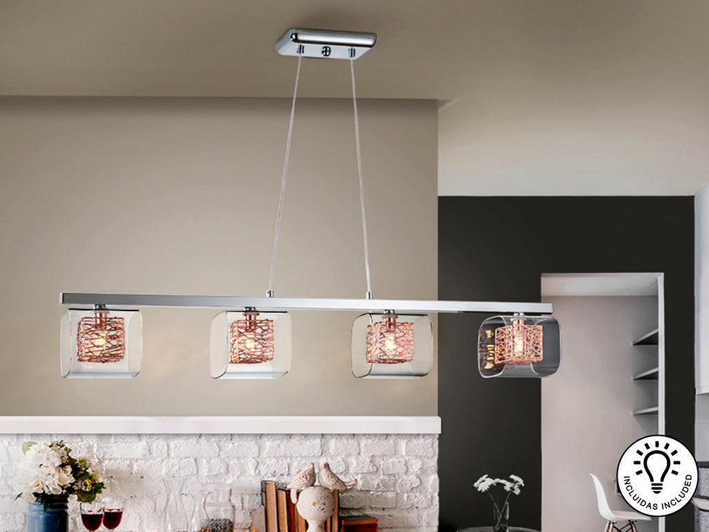 Lámpara de Techo Lios 4 Luces - Schuller - Diseño Moderno | luzguru.com