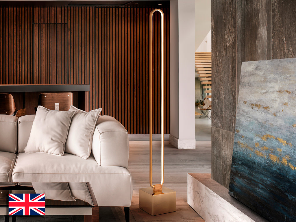 Lámpara de Pie Schuller Colette - Oro Rosa | Diseño Moderno | luzguru.com