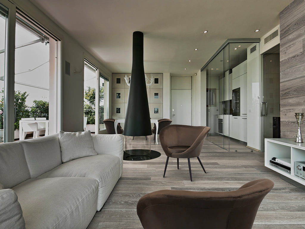 Butaca Moderna Negra y Marrón - Schuller Ozome | luzguru.com