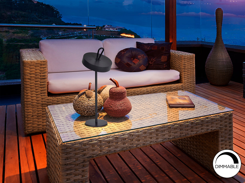 Sobremesa LED Exterior Negra Schuller - Diseño Moderno | luzguru.com