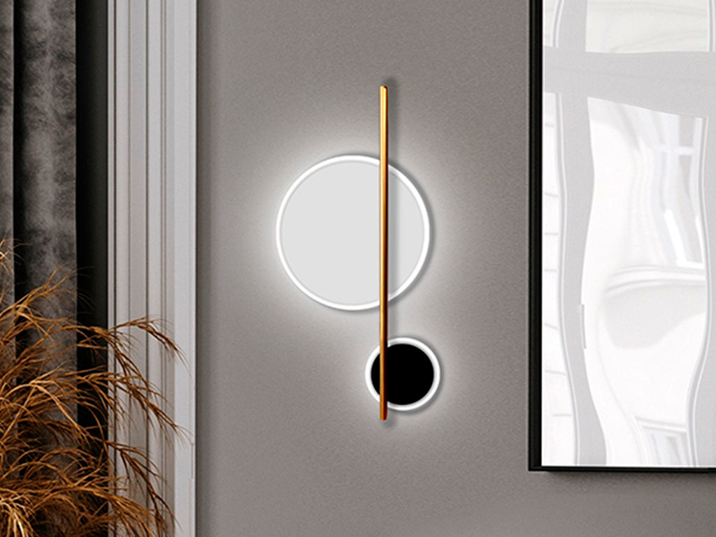 Aplique de Pared DUO Schuller 602610 - Blanco y Negro - luzguru.com