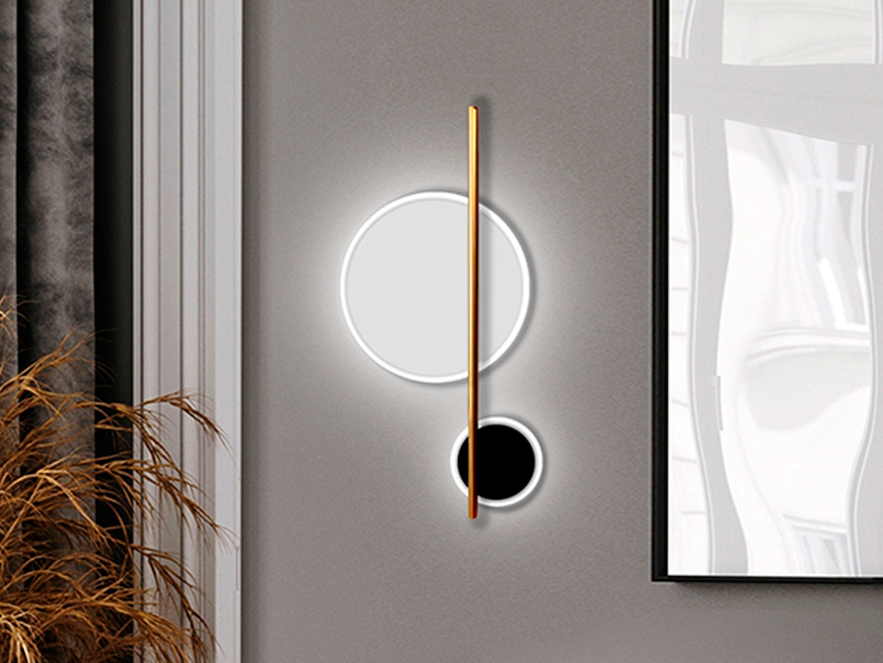 Aplique de Pared DUO Schuller 602610 - Blanco y Negro - luzguru.com