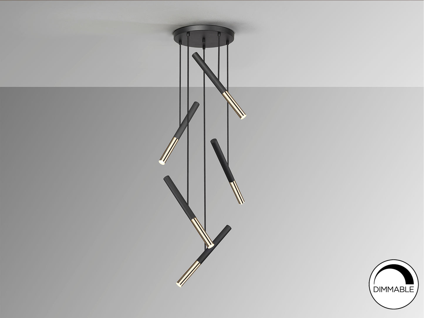 Lámpara Moderna Negro Oro - Schuller Edna - Calidad Premium | luzguru.com