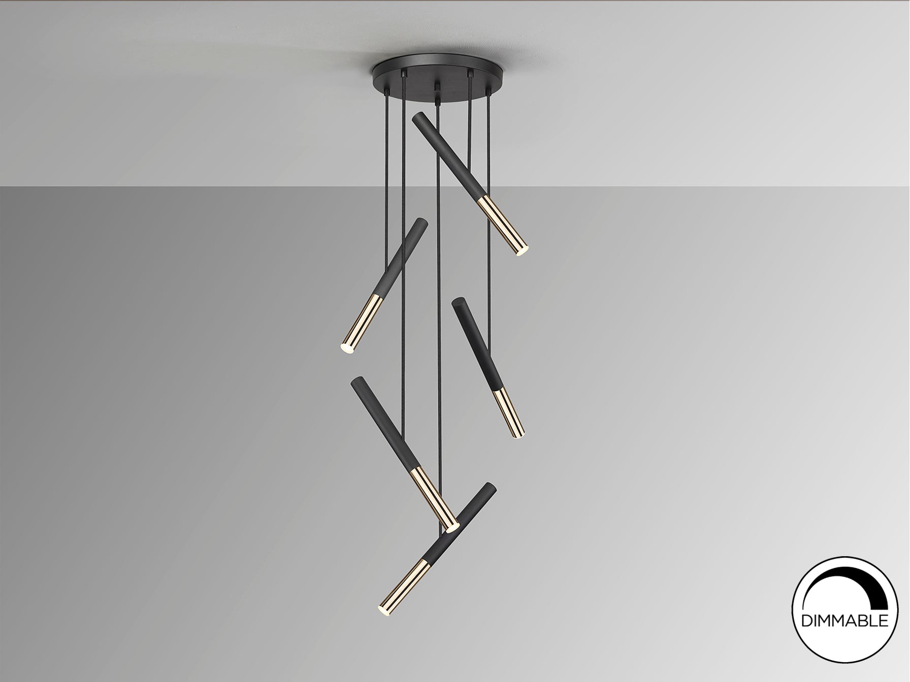 Lámpara Moderna Negro Oro - Schuller Edna - Calidad Premium | luzguru.com