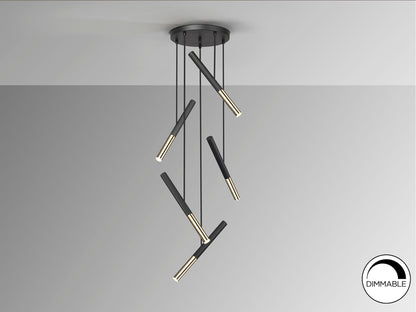 Lámpara Moderna Negro Oro - Schuller Edna - Calidad Premium | luzguru.com