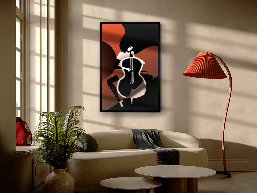 Cuadro Luz LED 80x120cm - Schuller Violonchelo | Diseño Moderno | luzguru.com