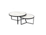 Schuller 719225 - Mesas Auxiliares Naira - Mármol Blanco y Negro Mate - luzguru.com