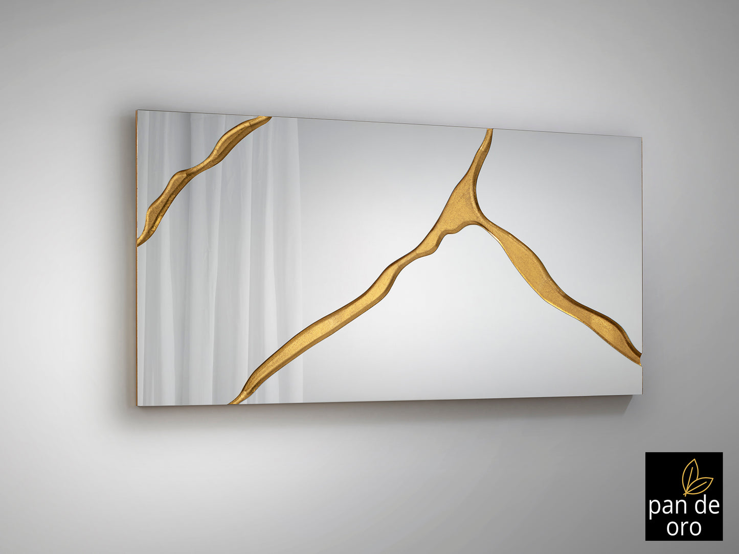 Espejo Schuller Surcos Pan Oro 80x180cm - Diseño Moderno | luzguru.com