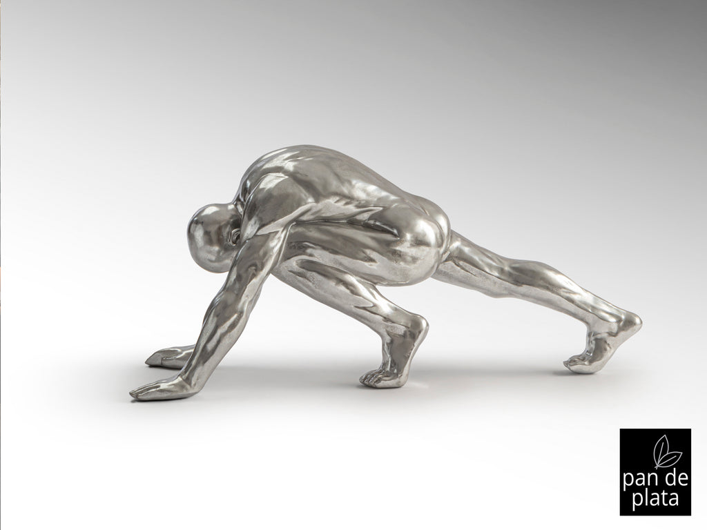 Figura Decorativa Asana Plata - Schuller - Calidad Premium | luzguru.com