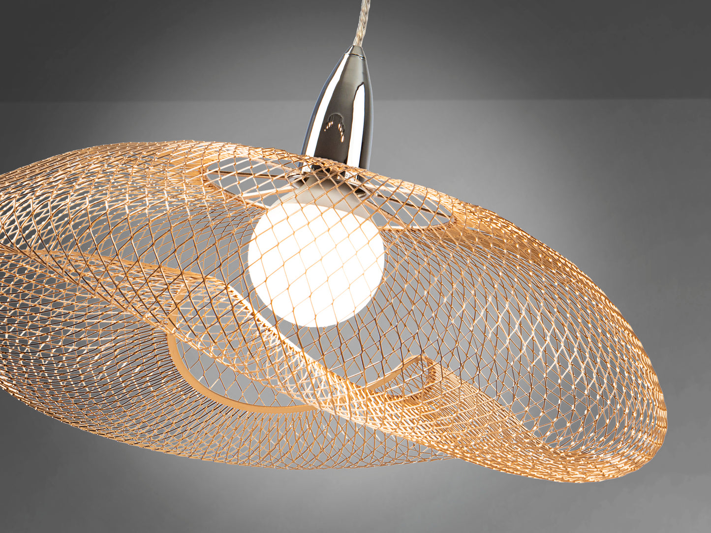 Lámpara Moderna Cromo Oro - Schuller Forma | luzguru.com