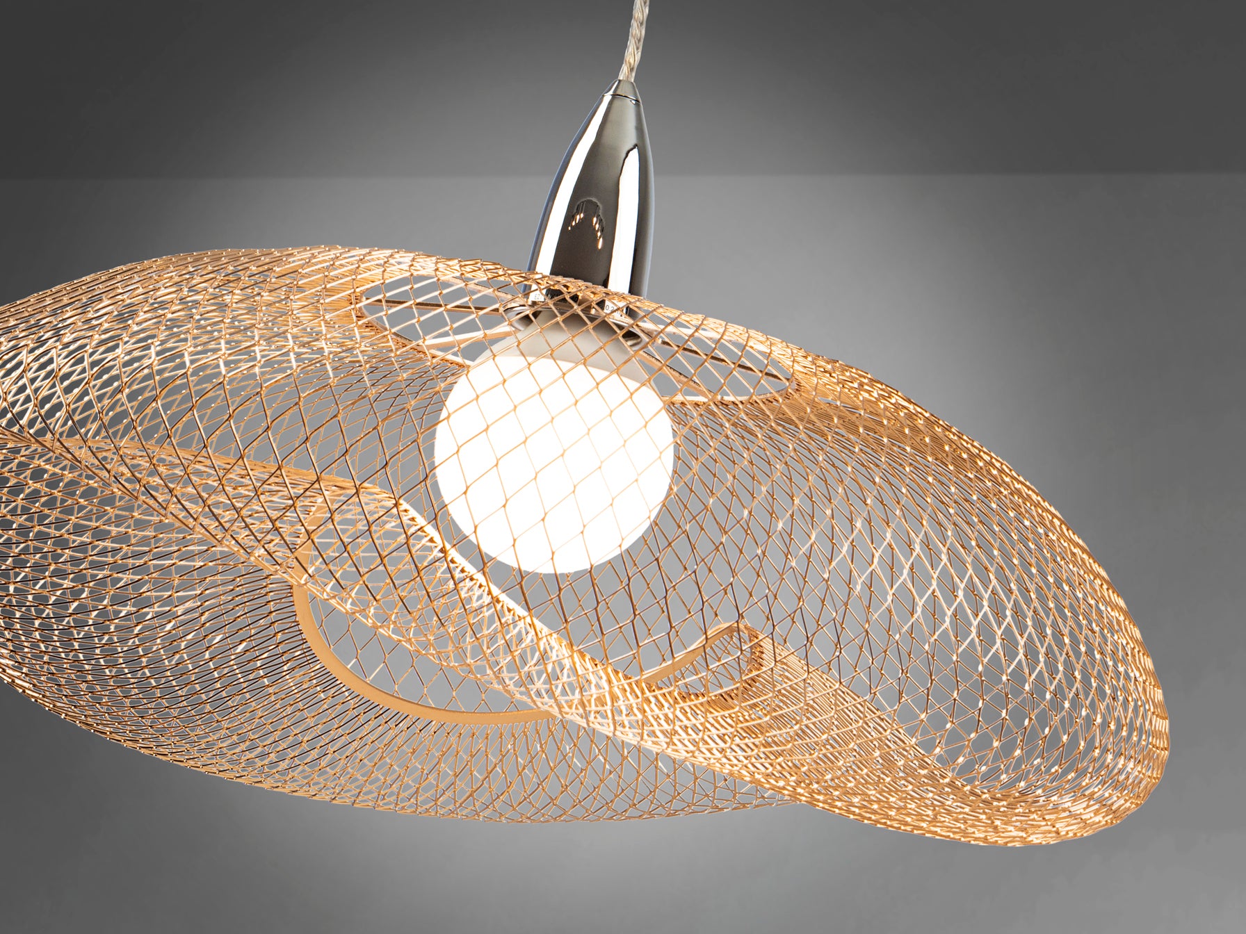 Lámpara Moderna Cromo Oro - Schuller Forma | luzguru.com