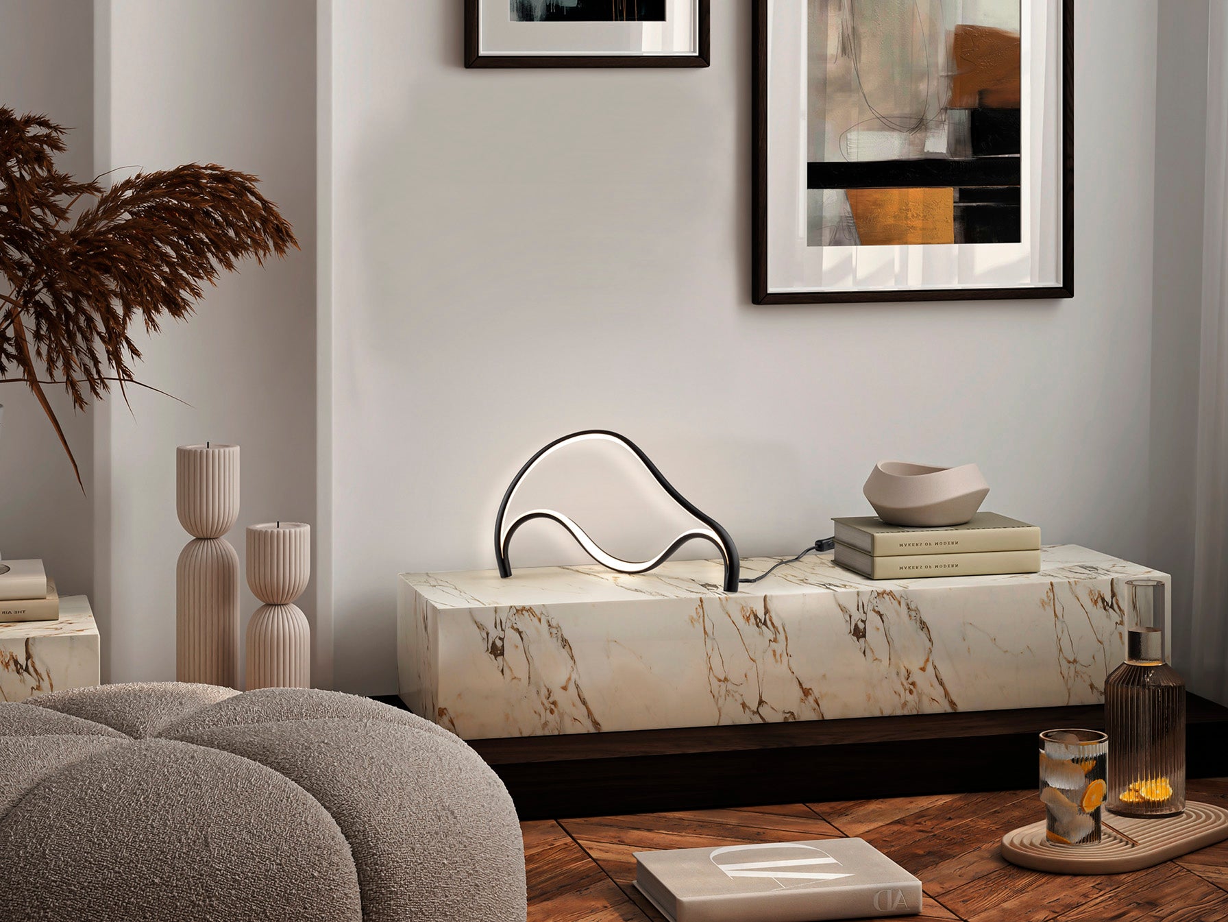 Schuller 513245 - Lámpara de sobremesa Danza Negra - luzguru.com