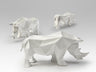 Schuller Future Rhino - Figura decorativa de rinoceronte blanco - Ref. 567718 - luzguru.com