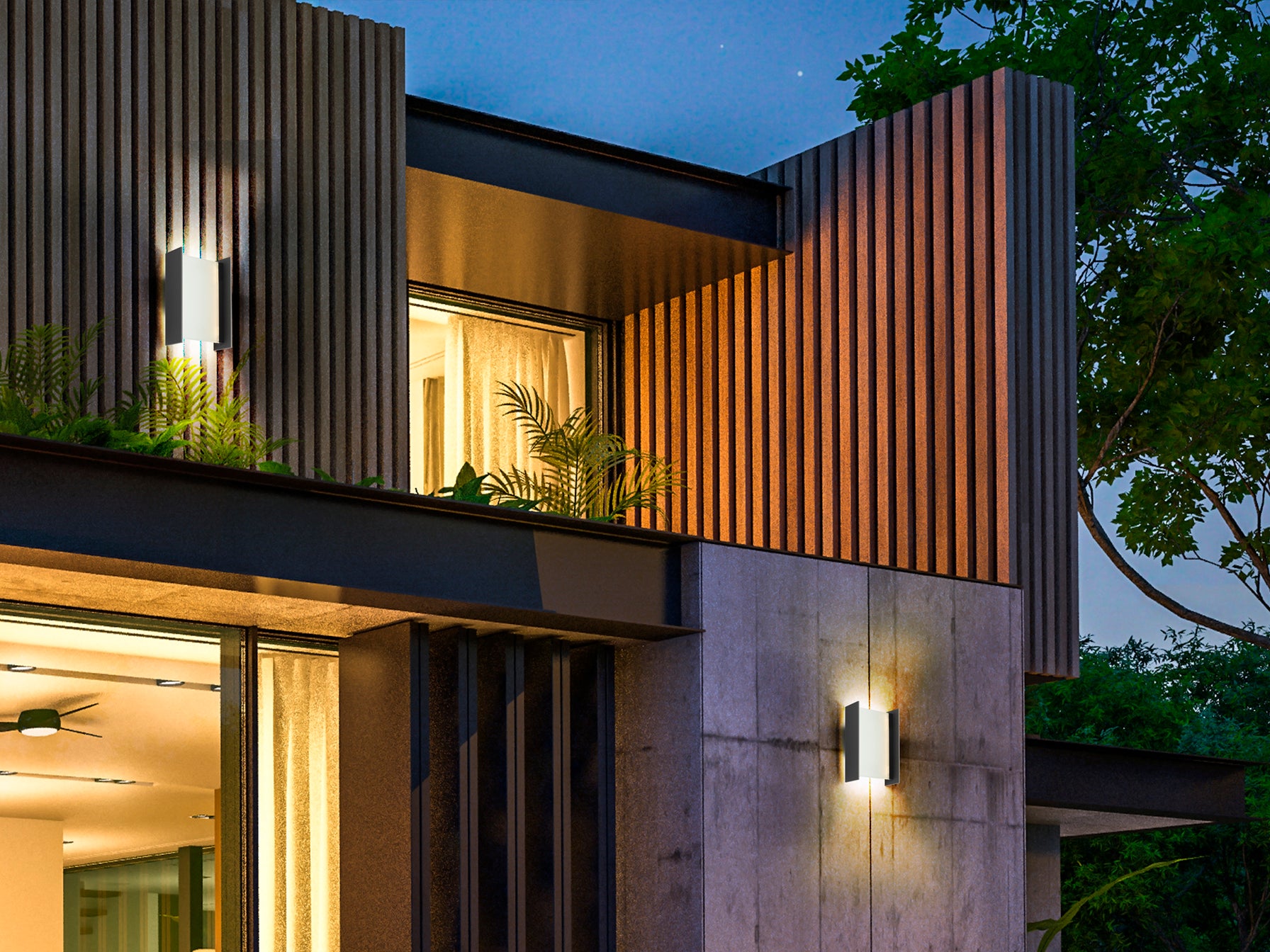 Aplique Exterior Schuller Matia - Iluminación Gris IP65 | luzguru.com