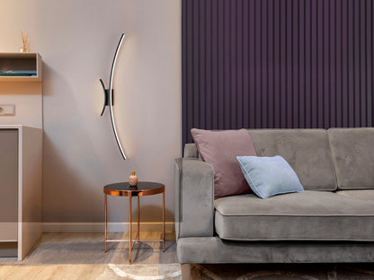 Aplique de Pared Negro Schuller CURVES - Diseño Moderno | luzguru.com