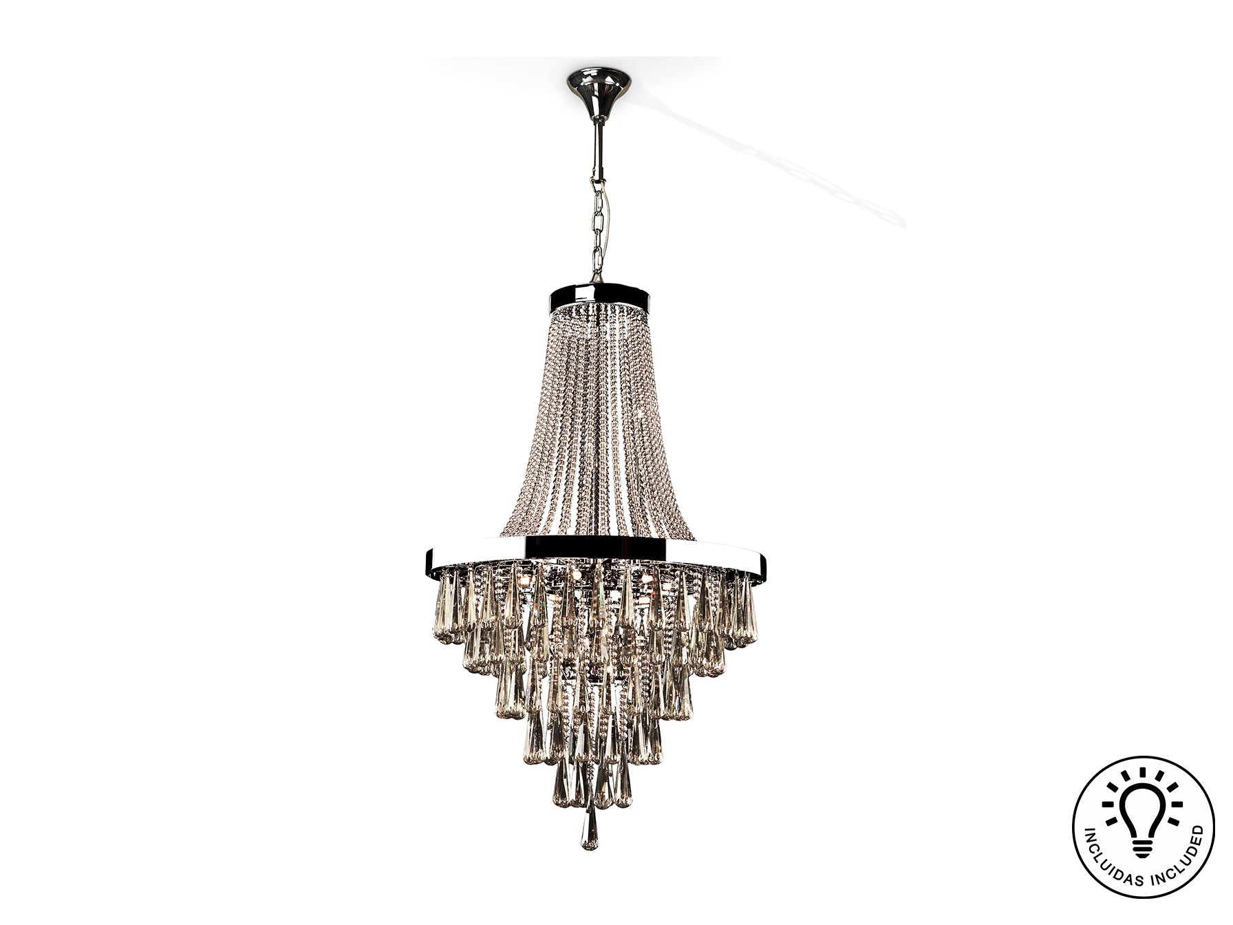 Schuller 810637 - Lámpara Palace 22 Luces Cromo - luzguru.com