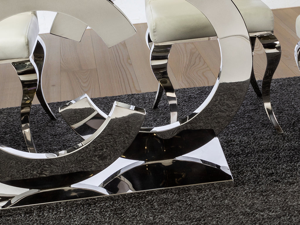 Mesa Comedor Acero Inoxidable - Schuller Casandra | luzguru.com