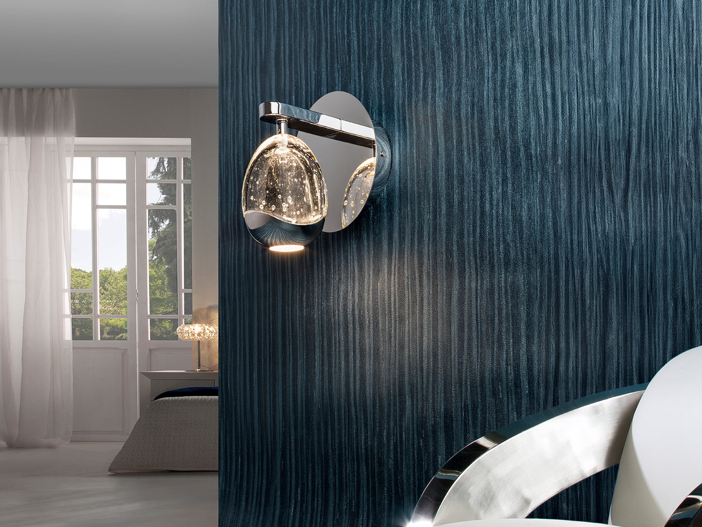 Aplique LED Cromado Schuller Rocío - Diseño Moderno | luzguru.com