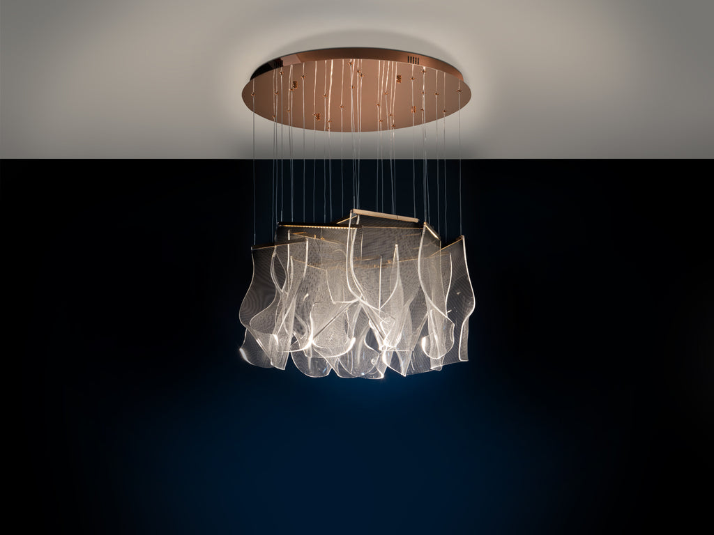 Lámpara de Techo LED Oro Rosa - Schuller Velos | luzguru.com