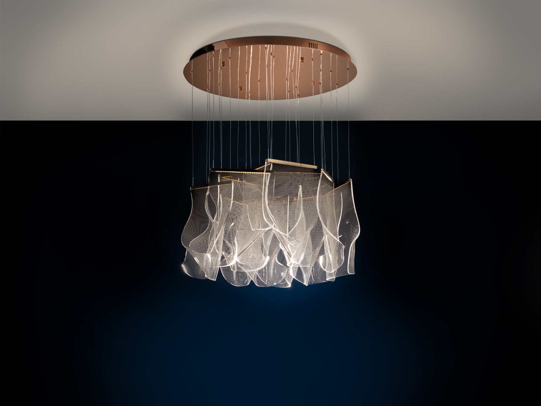 Lámpara de Techo LED Oro Rosa - Schuller Velos | luzguru.com