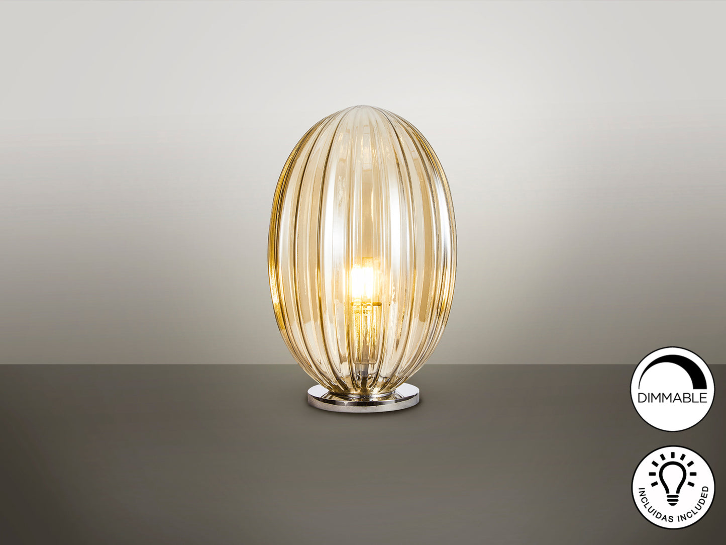 Lámpara Sobremesa Coñac - Schuller Ovila - Calidad Premium | luzguru.com