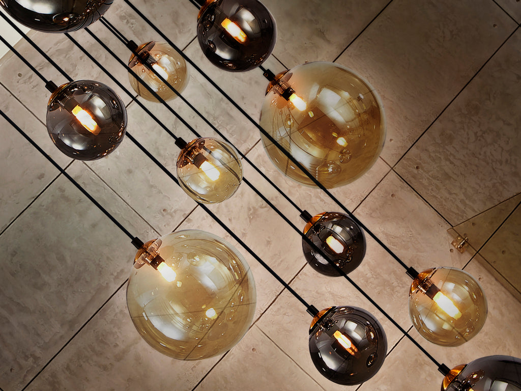 Lámpara Techo Moderna Negro y Latón - Schuller Dark | luzguru.com