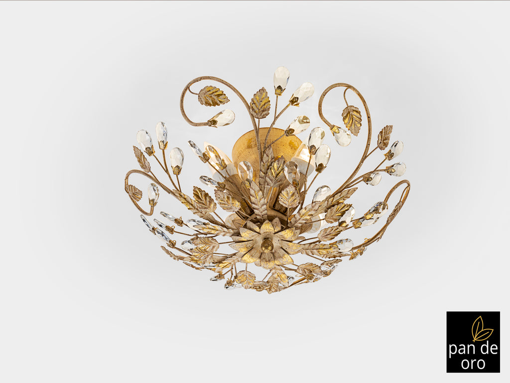 Plafón Schuller Verdi - Iluminación Elegante Marfil y Oro | luzguru.com