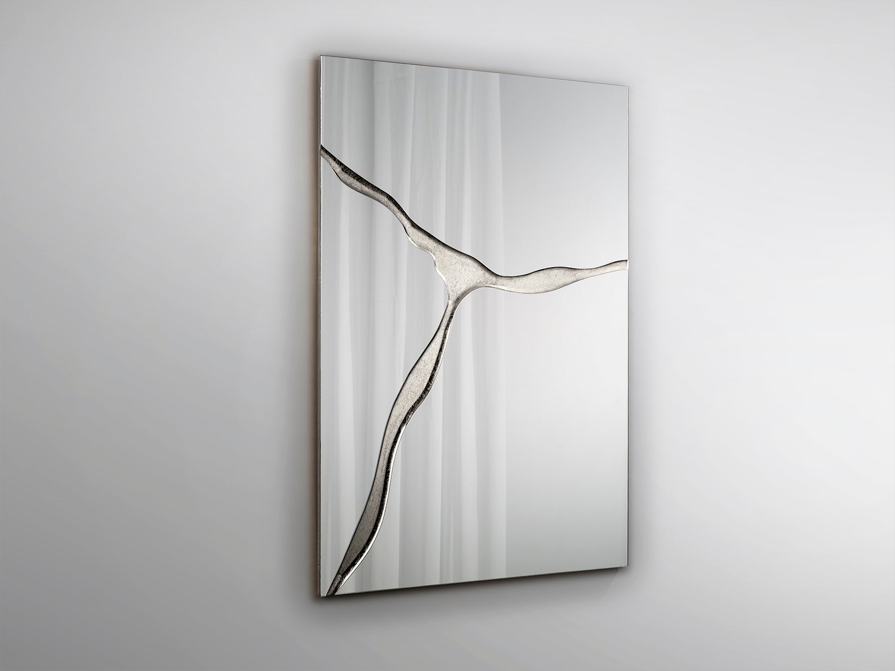 Espejo Rectangular Pan Plata 80x120cm - Schuller Surcos II | luzguru.com