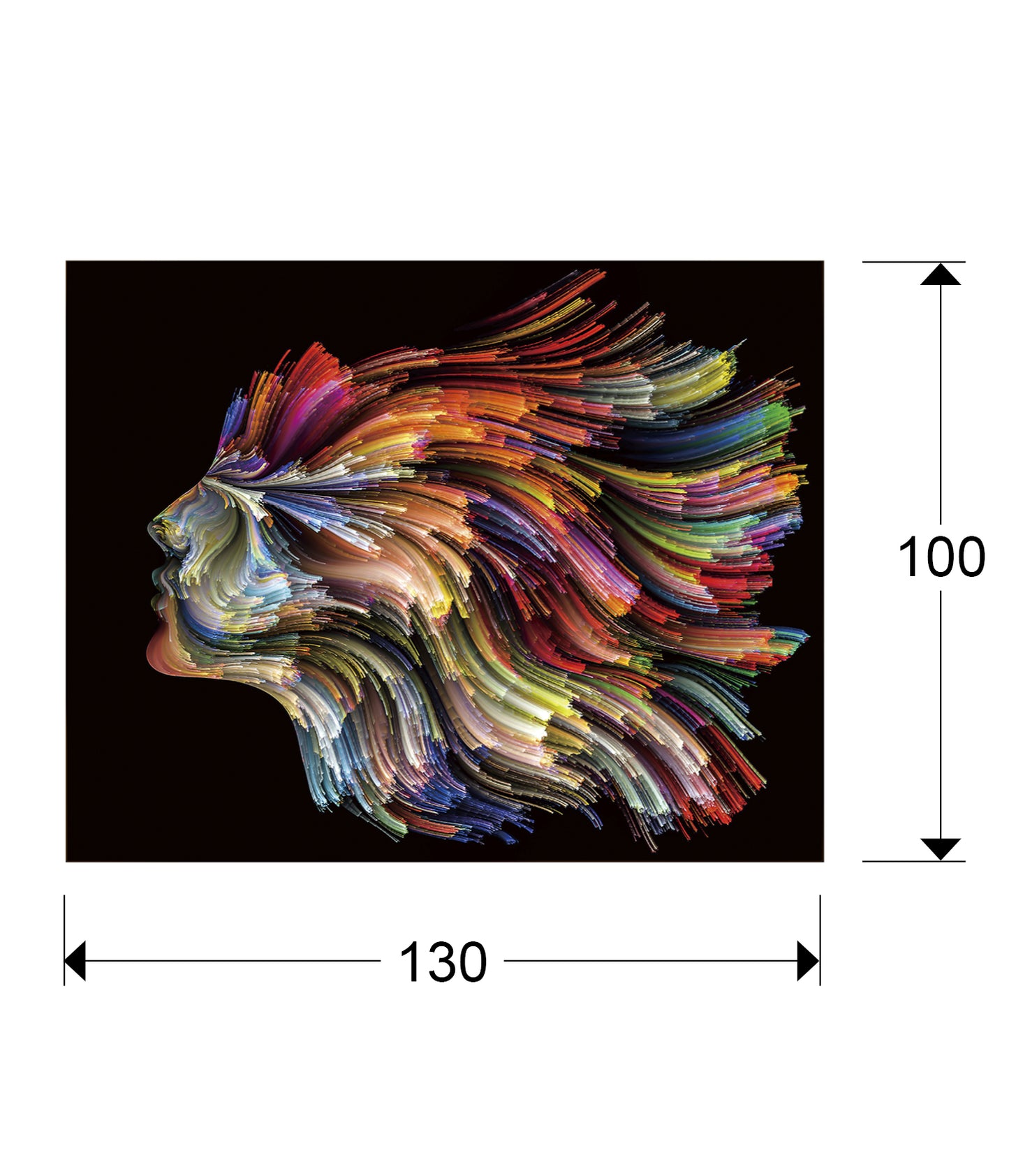 Medidas Schuller FOTO ·POLYCROMY· 130x100 (Ref. 797603): 130x100x0.4 cm, 13 kg.  Cristal templado.
