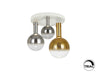 Plafón de techo Schuller Matices 553944 - 3 luces - Blanco, Smoke, Oro - luzguru.com